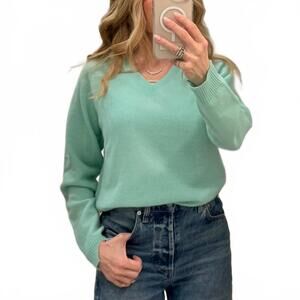 NEW COLORUSH cocolina mini v sweater in seaglass
